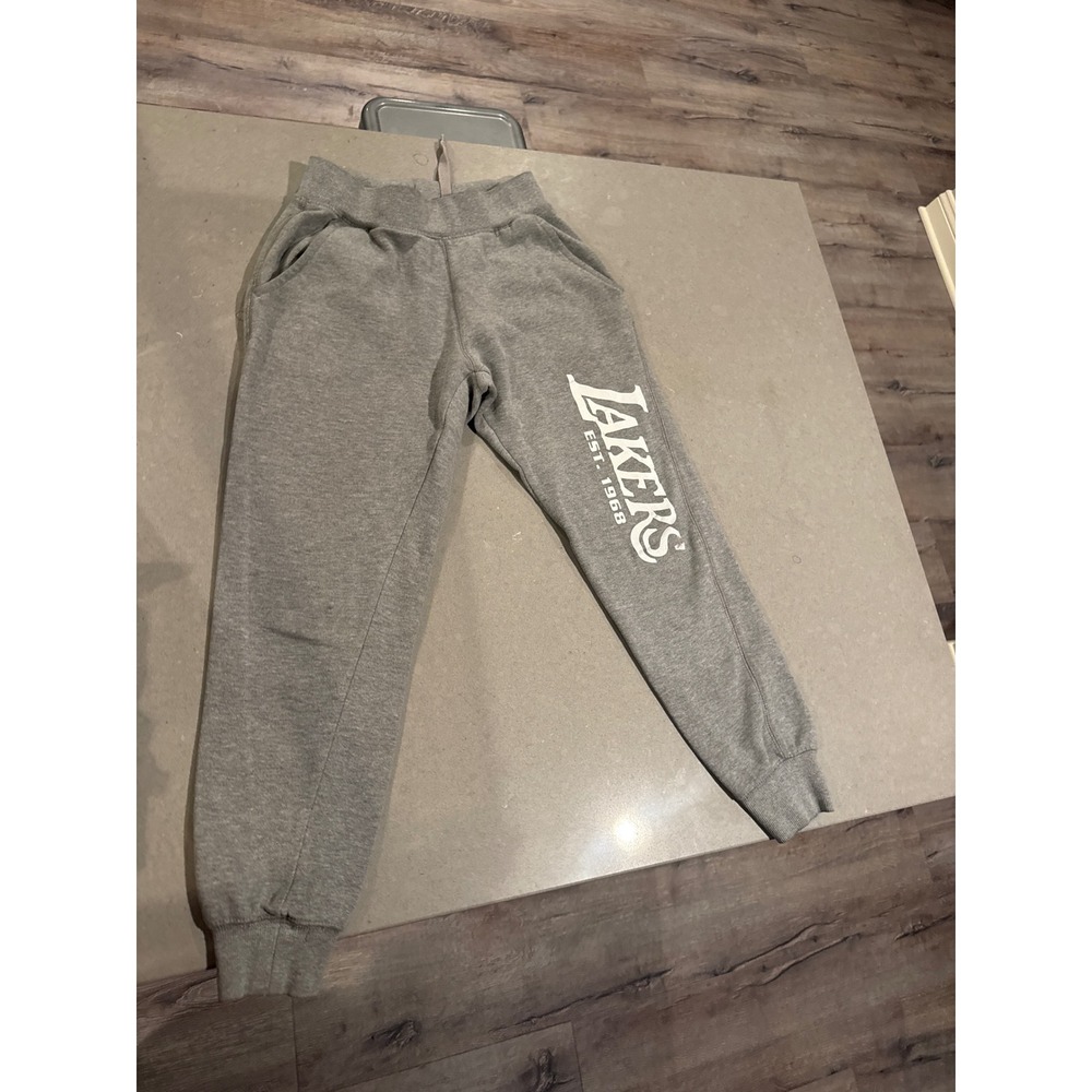 Holloway Youth Los Angeles Lakers‎ Sweatpants Gray Basketball Pants Size L